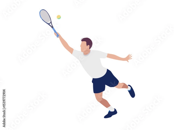 Fototapeta tennis player with racket