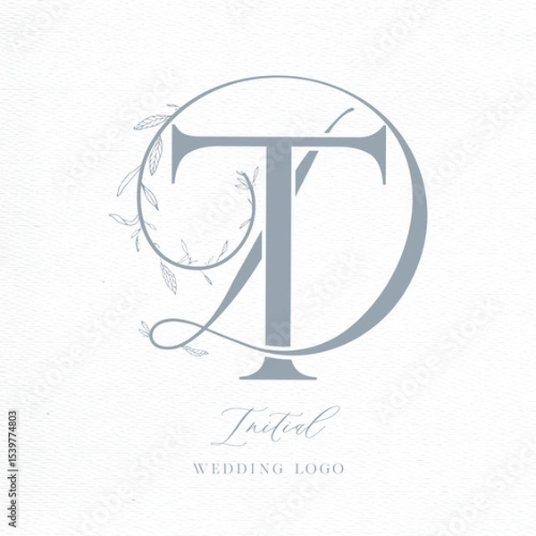 Fototapeta TD Initial Wedding Logo Monogram