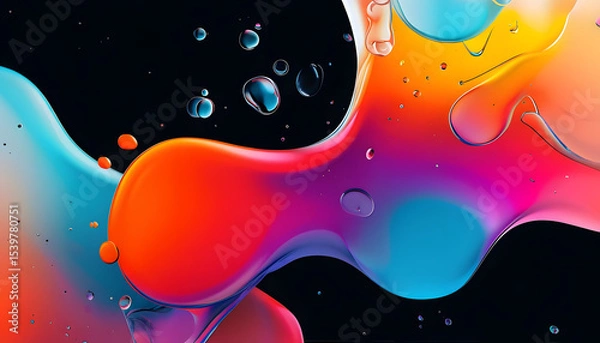 Fototapeta abstract background with colorful splashes