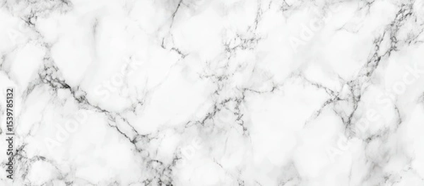 Fototapeta White marble texture with grey veining, showcasing a polished, elegant surface