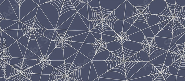 Obraz Halloween spider web seamless pattern background.