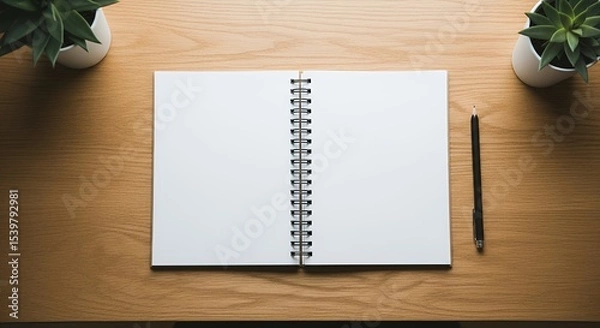 Obraz Notebook Mockup on Desk