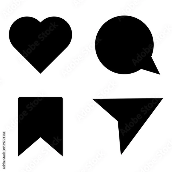 Fototapeta Like, Comment, Save and Share