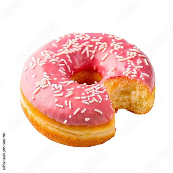 Fototapeta Glazed Donut frosting Isolated on White Background