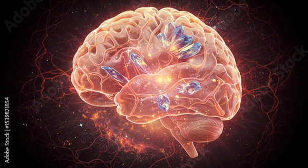 Fototapeta the brain adapting to new knowledge through accustoming and repeated exposure