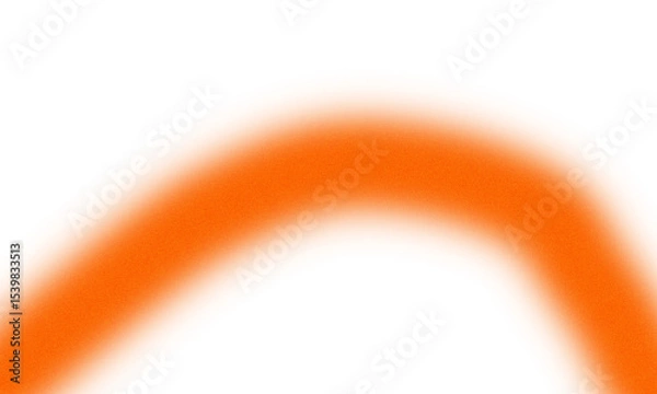 Fototapeta Vibrant Orange Arc Design Element on Black Background perfect for website banners, graphic design projects, and digital art compositions transparent background
