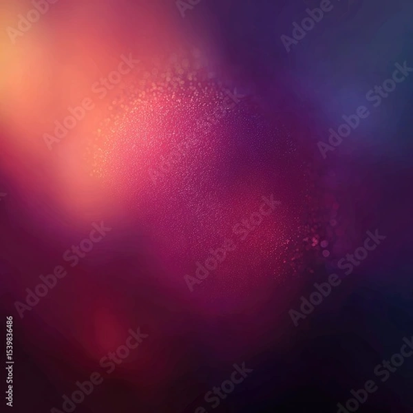 Fototapeta Abstract blur of warm orange and cool purple hues, textured with subtle sparkle and grain, creating a dreamy, atmospheric effect
