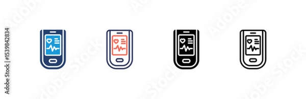 Fototapeta Oximeter icon set multiple style collection