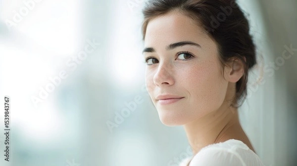 Obraz portrait of person in france on blurred background