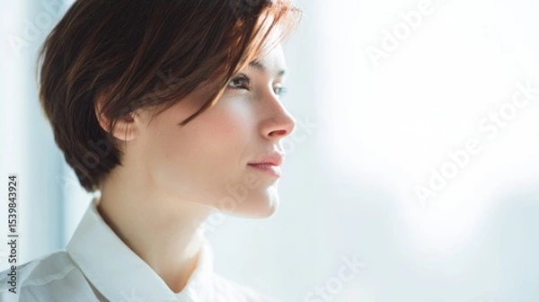 Obraz portrait of person in france on blurred background