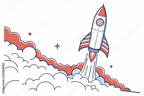 Fototapeta rocket in space