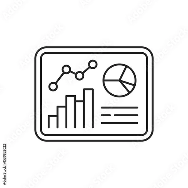 Fototapeta dashboard with stock market monitoring icon