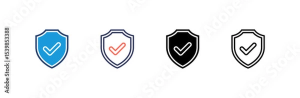 Fototapeta Insurance icon set multiple style collection