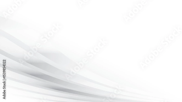 Fototapeta Abstract white and gray color, modern design stripes background with curve lines. Vector illustration.