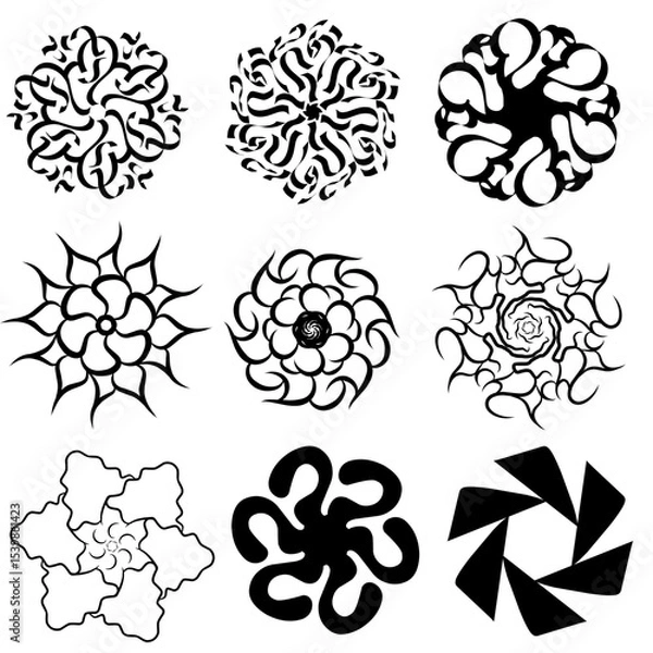 Obraz set of floral design elements