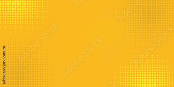 Fototapeta Dots halftone yellow and dark blue color pattern gradient grunge texture background. vector grunge modern arts