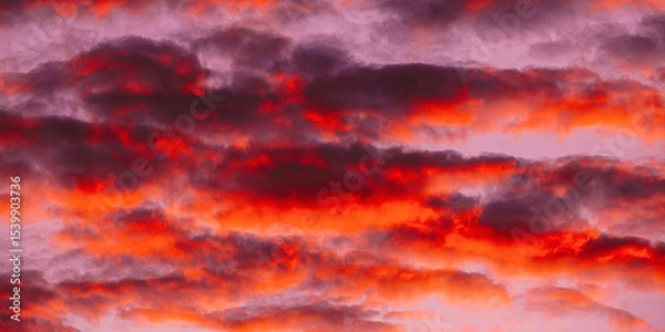Fototapeta Sunrise Bright Dramatic Sky. Scenic Colorful Sky At Dawn. Sunset Sky Natural Abstract Background In Pink Red Orange Colors.