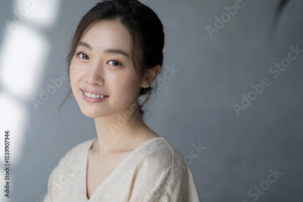 Obraz 若い笑顔の女性 Generative AI