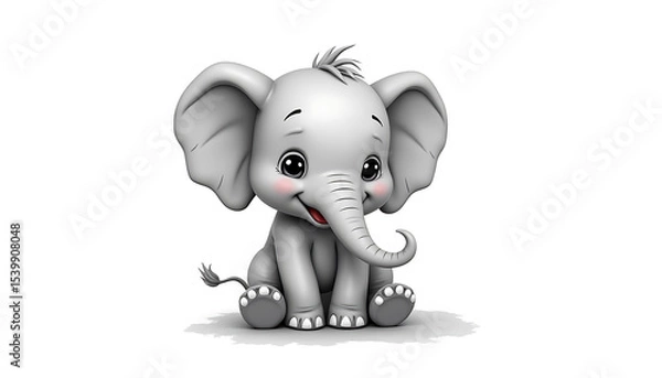 Obraz baby elephant drawing