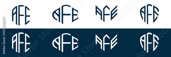 Obraz AFE letter logo set design