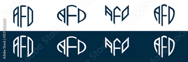 Obraz AFD letter logo set design