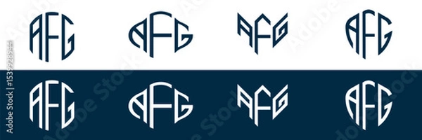 Obraz AFG letter logo set design