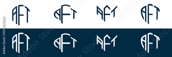 Obraz AFT letter logo set design
