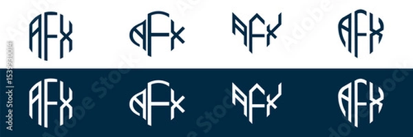 Obraz AFX letter logo set design