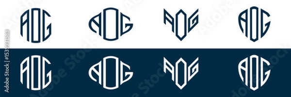 Obraz AOG letter logo set design