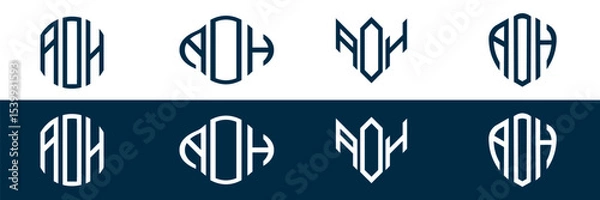 Obraz AOH letter logo set design