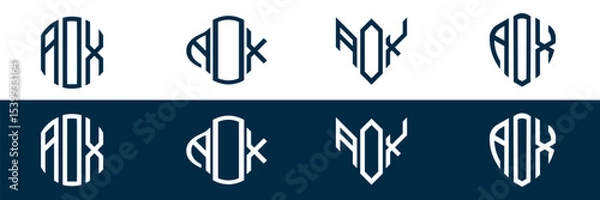 Obraz AOX letter logo set design