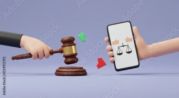 Fototapeta Online Dispute Resolution:  Digital Justice and Mobile Legal Processes
