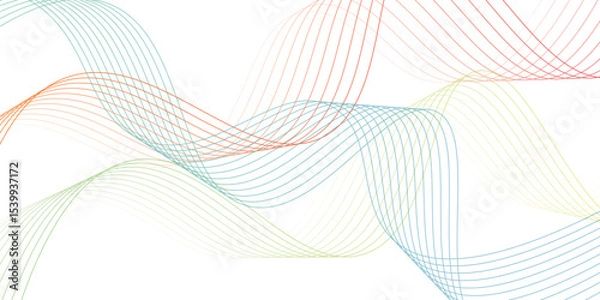 Fototapeta Abstract white gradient background with waves Winter white abstract background design. Modern wavy line pattern guilloche curves in monochrome colors. Abstract art line design.	
