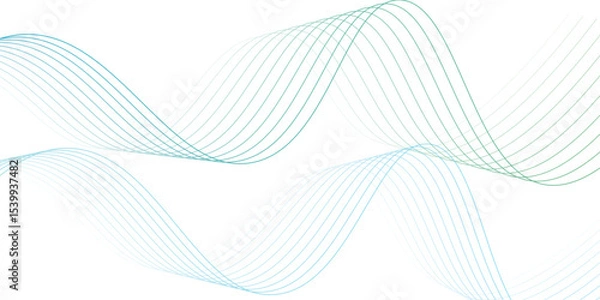 Fototapeta Abstract white gradient background with waves Winter white abstract background design. Modern wavy line pattern guilloche curves in monochrome colors. Abstract art line design.	