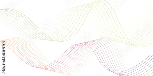 Fototapeta Abstract white gradient background with waves Winter white abstract background design. Modern wavy line pattern guilloche curves in monochrome colors. Abstract art line design.	
