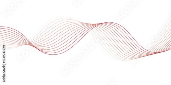 Obraz Abstract orange wavy background' Abstract wave element for design. Digital frequency track equalizer. Stylized line art background. Vector illustration. Wave with lines created using blend tool.	