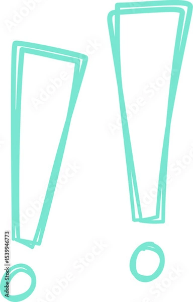 Fototapeta Scribble Doodle Exclamation Mark