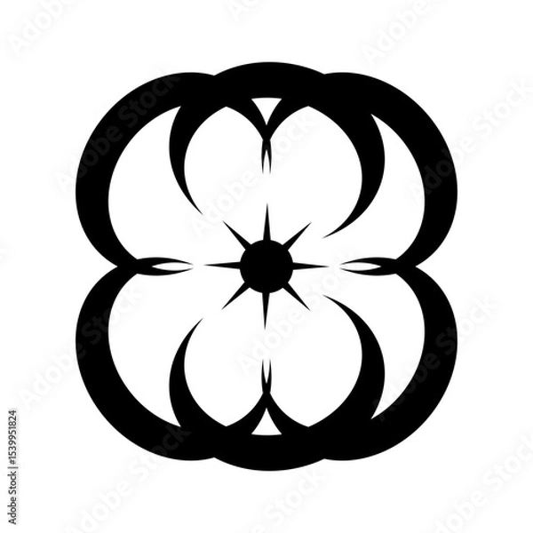 Obraz Abstract Y2K Vector Shape Element