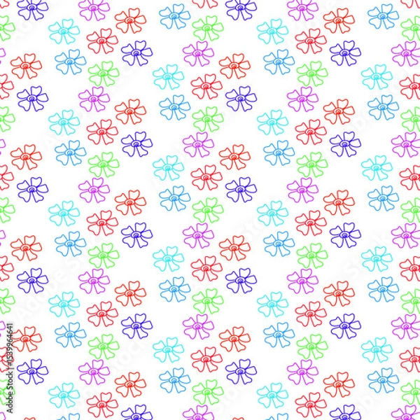 Fototapeta seamless pattern with flowers