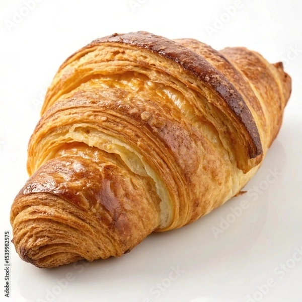 Obraz croissant on white background