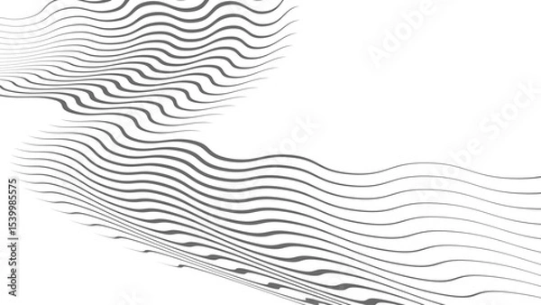 Obraz abstract simple black thin to thick flag line pattern can be used background.