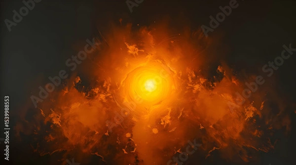 Obraz black dark orange glowing grainy gradient background noise texture wallpaper