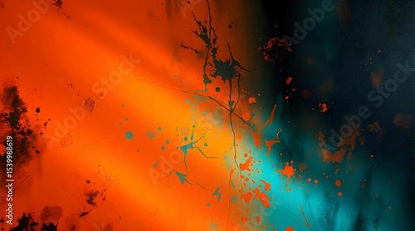 Obraz black dark orange glowing grainy gradient background noise texture wallpaper