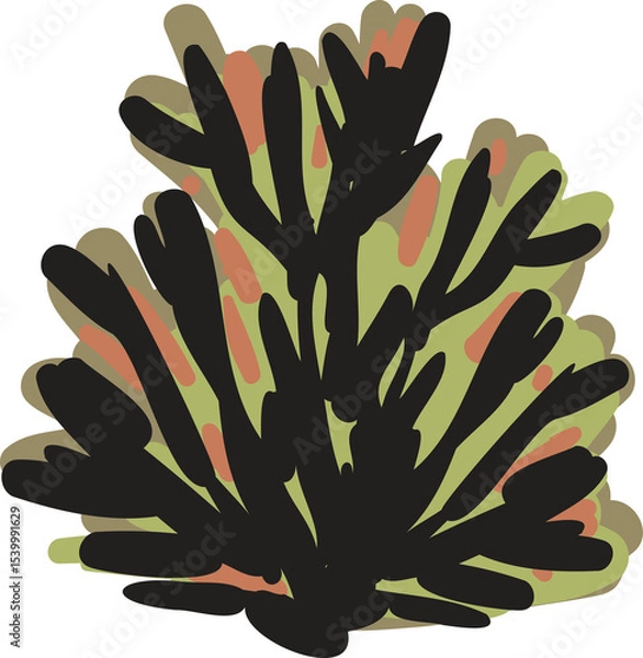 Fototapeta Desert  Cactus  hand drawn  tropical illustration Element