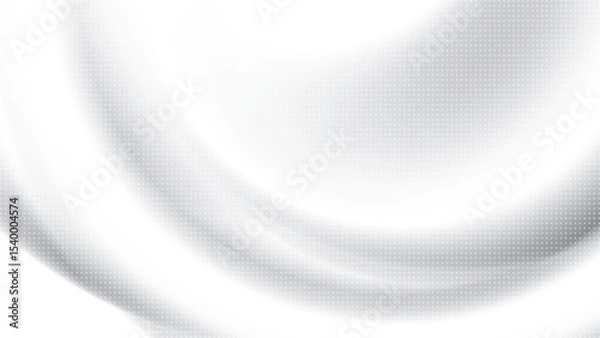 Obraz Abstract white and gray color with curve lines and dot pattern, halftone effect. Vector illustration.
