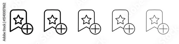 Obraz add to favorite icon isolated vector on white background set