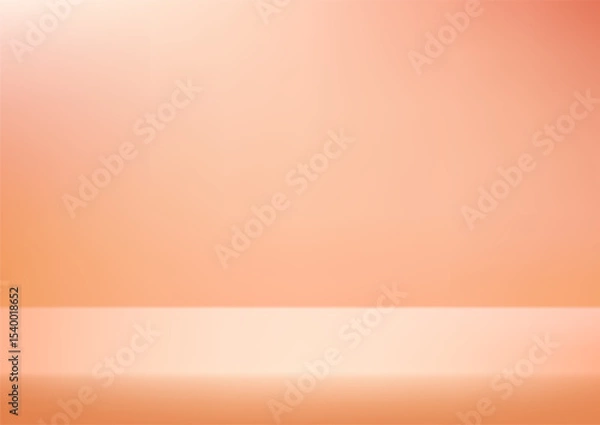 Fototapeta Orange studio background. Space for selling products on the website. Template mock up for display of product. Vector illustration.