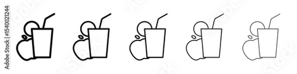 Obraz Diet drink icon isolated vector on white background set