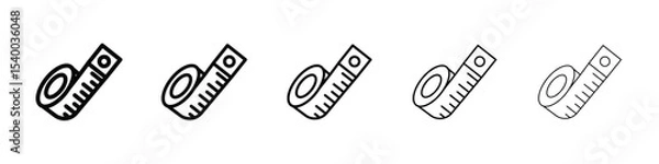 Obraz measure tape icon isolated vector on white background set