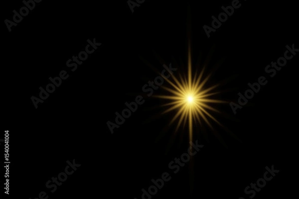 Fototapeta Glowing sparkles and soft golden brilliance with radiance and halo effects. Perfect for fantasy-themed designs, festive compositions, or magical light backgrounds.